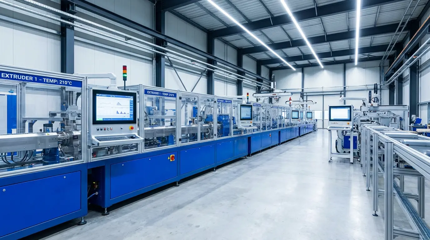 HDPE pipe manufacturing extrusion line