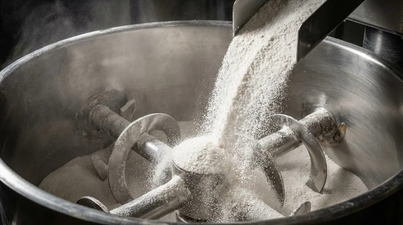 Raw PVC resin powder mixing process