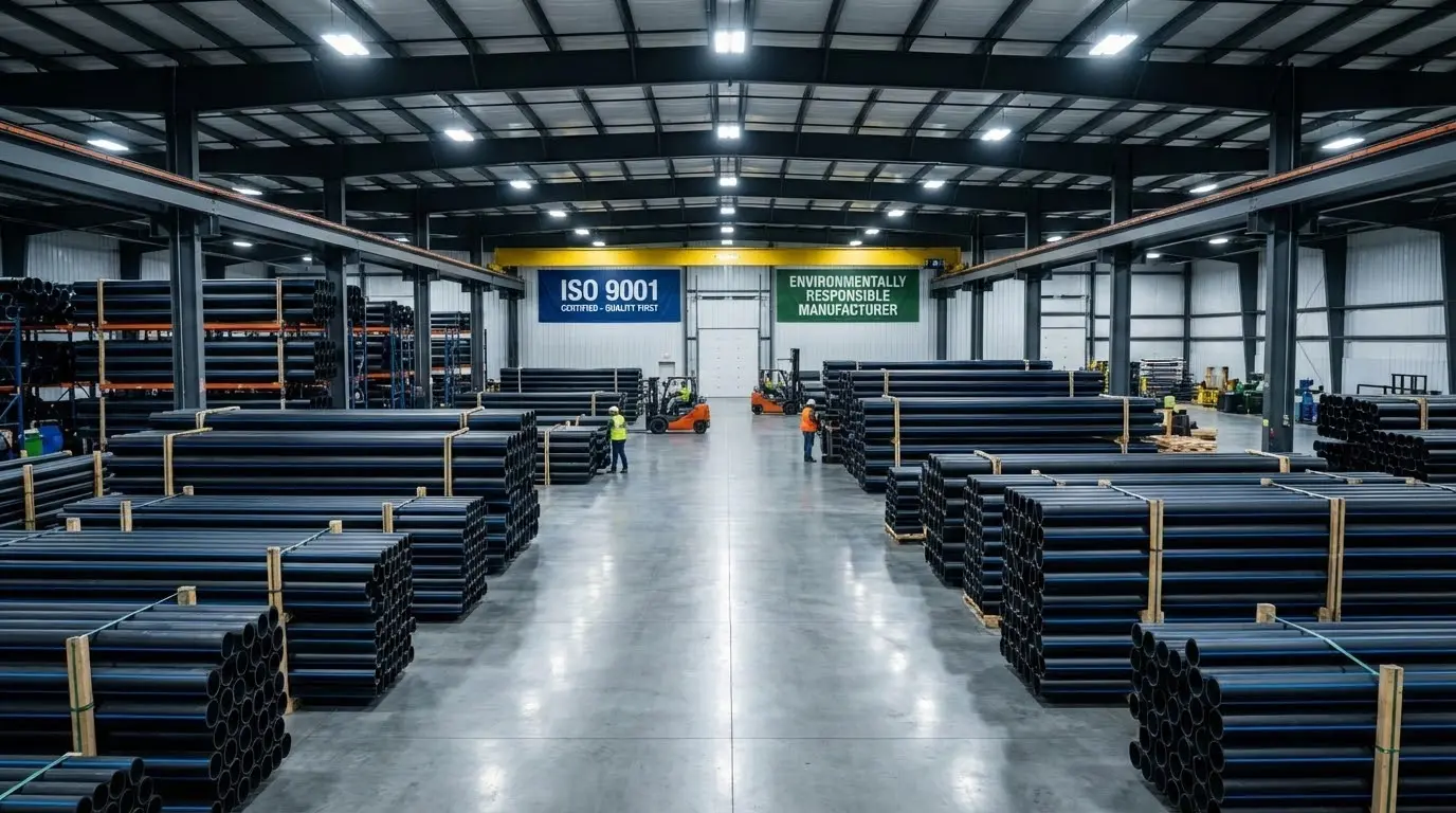 ISO certified HDPE pipe inventory
